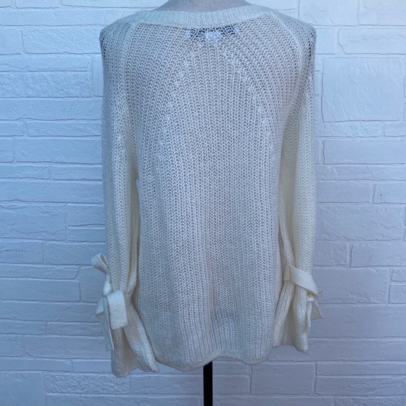 Project Naadam knit sweater tie sleeves ivory - Picture 3 of 6